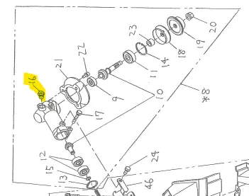 [641-350006-00] Bouchon de graissage Robin NB3200-NB3300 641-350006-00, R64135000600, 64135000600