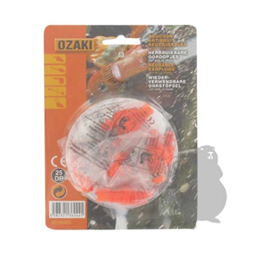 [910-8465] Lot de 10 paires de bouchons anti-bruit réutilisables 25db avec cordelette - Agréation EN352-2, 9108465, 910-8465