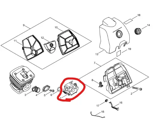 [A021-005220] Carburateur HDA346 Echo CS621SX A021005220, A021-005220