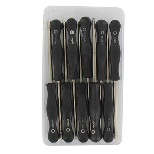 [920-7036] Jeu de dix outils de réglage carburateurs combinant deux empreintes à coin deux empreintes en étoil, 9207036, 920-7036