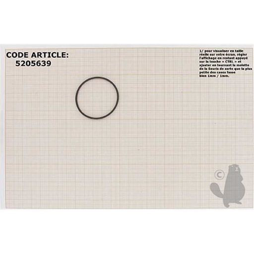 [693981.] Joint de cuve adaptable BRIGGS et STRATTON pour moteurs QUANTUM 5 et 6 cv à axe verticaux. Remplace, 5205639, 520-5639