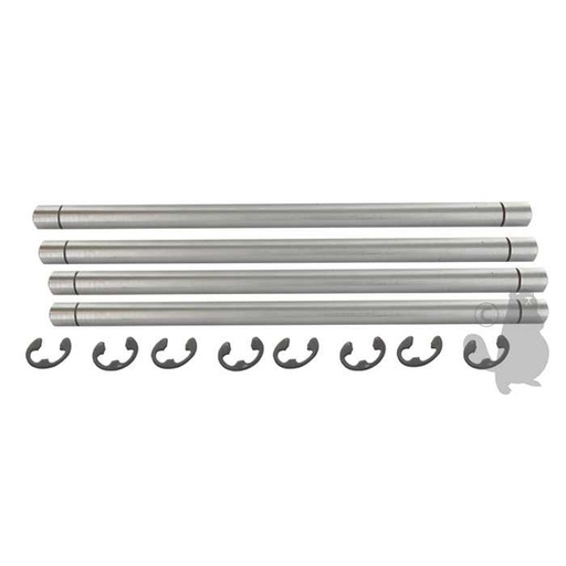 [5002] Kit de 4 arbres et 8 clips adaptable pour scarificateur BLUE BIRD. Remplace origine: 5002, 6500900, 650-0900