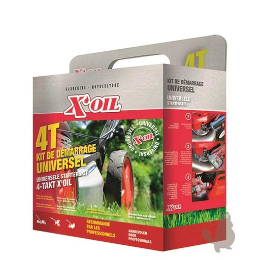 [830-9004] Kit de démarrage universel pour tondeuse composé de: 1 seringue de vidange 2 bidons dhuile 4 temps, 8309004, 830-9004