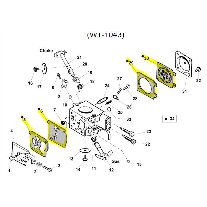 [AC-36121] 036121 kit: membrane carburatore WT-777a