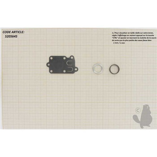 [270026.] Kit membrane ressort et joint adaptable pour BRIGGS et STRATTON. Remplace origine: 270026., 5205645, 520-5645