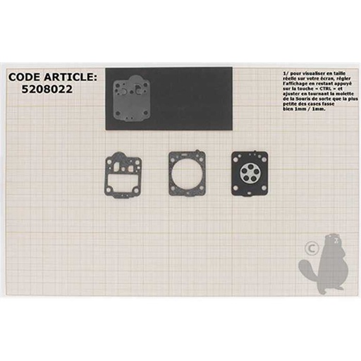 [GND-83.] Kit membranes et joints carburateur adaptable HUSQVARNA 235 240. Remplace origine GND-83., 5208022, 520-8022