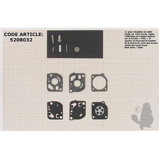[520-8032] kit réparation membranes/joints, 5208032, 520-8032