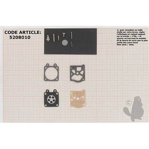 [520-8010] kit réparation membranes/joints, 5208010, 520-8010