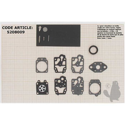 [520-8009] kit réparation membranes/joints, 5208009, 520-8009