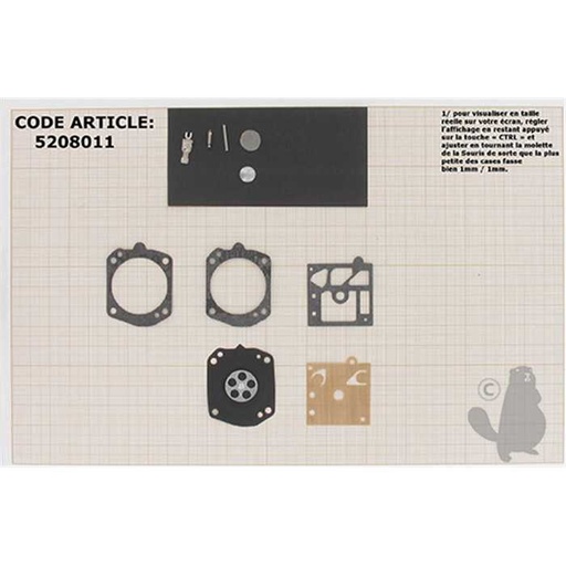 [520-8011] kit réparation membranes/joints, 5208011, 520-8011