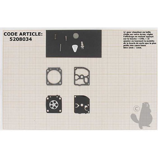 [520-8034] kit réparation membranes/joints, 5208034, 520-8034