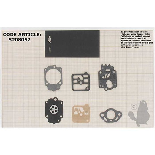 [520-8052] kit réparation membranes/joints, 5208052, 520-8052
