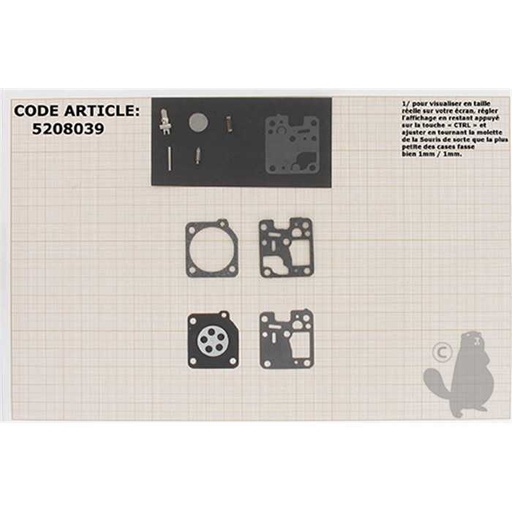 [520-8039] kit réparation membranes/joints, 5208039, 520-8039