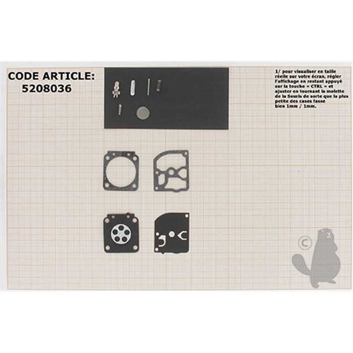 [520-8036] kit réparation membranes/joints, 5208036, 520-8036