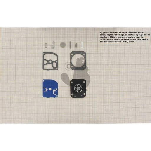 [RB-129.] Kit de réparation carburateur pour C1M monté sur POULAN et WEEDEATER. Remplace origine: RB-129., 5205653, 520-5653