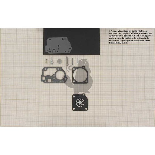 [RB-142.] Kit de réparation carburateur pour C1U monté sur POULAN et WEEDEATER. Remplace origine: RB-142., 5205654, 520-5654
