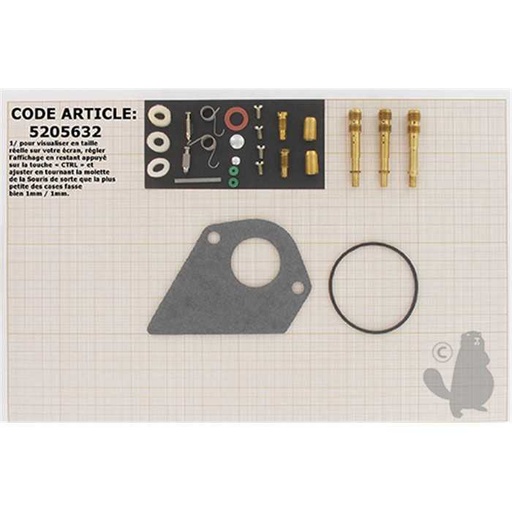 [499220.] Kit de réparation carburateur adaptable BRIGGS et STRATTON pour moteurs 284700 285700 288700 2897, 5205632, 520-5632