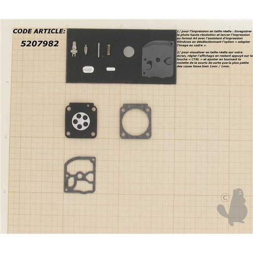 [RB-83] Kit de réparation adaptable C1Q montées sur STIHL BG45 BG46 BG55 BG65 BG85 et autres. Remplace o, 5207982, 520-7982