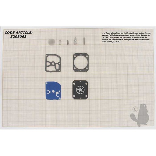[520-8063] kit réparation membranes/joints, 5208063, 520-8063