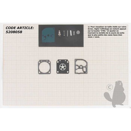 [520-8059] kit réparation membranes/joints, 5208059, 520-8059