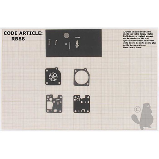 [RB-88.] Kit réparation pour carburateurs dorigine RB-88., RB88, RB8-8