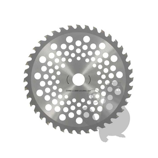 [120-2302] Lame à pointes carbures 40 dents diam extérieur 230 et alésage 25 4mm pour système de coupe 1603085, 1202302, 120-2302