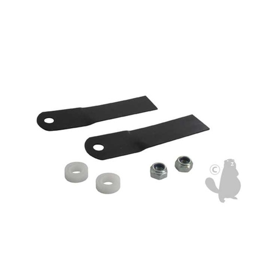 [60.36-4] Jeu de 2 Lames adaptable pour tondeuse KLIPPO. Remplace origine: 60.36-4, 1109574, 110-9574