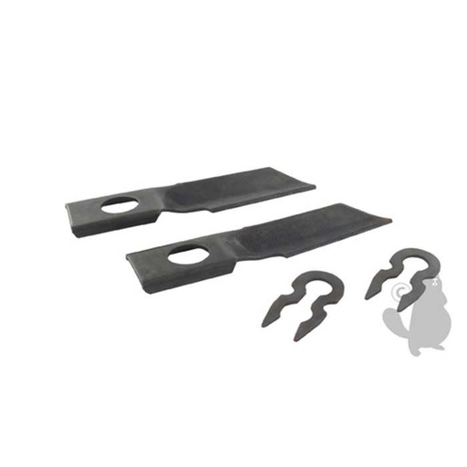 [1111-9021-01] Jeu de 2 Lames adaptable pour tondeuse STIGA tornado - L: 127mm alésage central: 18 25mm. Remplace, 1100136, 110-0136