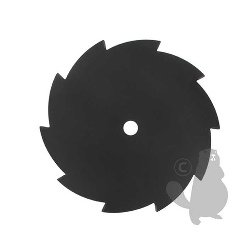 [120-2237] Lame plate 10 dents avoyées adaptable pour débroussailleuse - Coupe de 255mm alésage: 20 0mm épais, 1202237, 120-2237
