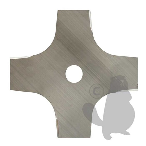 [120-2260] Lame 4 dents évidées adaptable pour débroussailleuse - Coupe de 255mm alésage: 25 4mm épaisseur: 1, 1202260, 120-2260