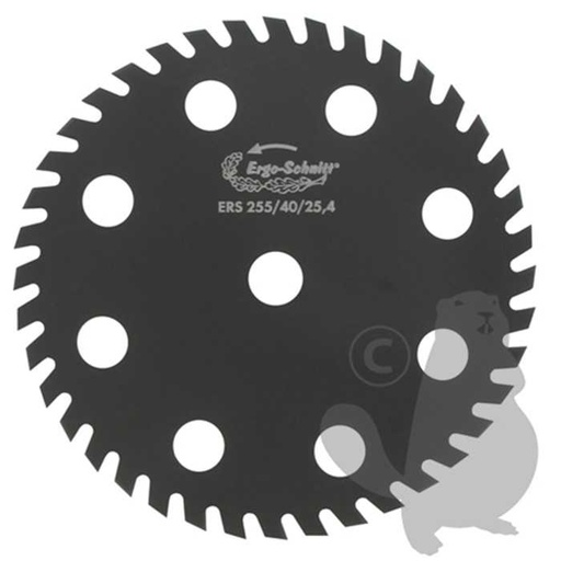 [120-2301] Lame 40 dents ERGO-SCHNITT pour débroussailleuse - Coupe de 255mm alésage: 25 4mm épaisseur: 1 6mm, 1202301, 120-2301