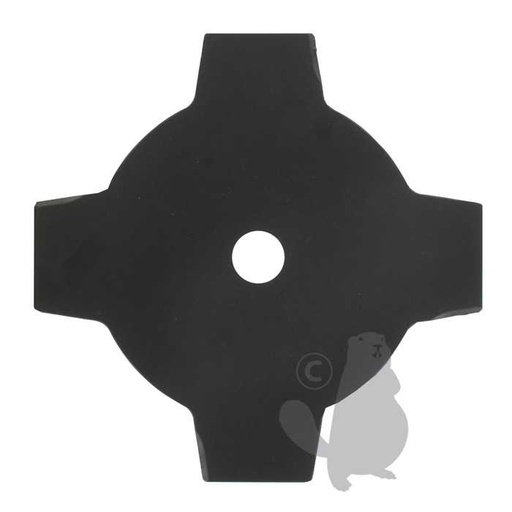 [120-0200] Lame 4 dents pleine adaptable pour débroussailleuse - Coupe de 255mm alésage: 25 4mm épaisseur: 1 , 1200200, 120-0200