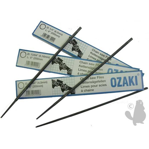[ZK6450] Lime ronde OZAKI pour chaîne de tronçonneuse. diam : 4 5mm 11/64 L: 20cm 8. Conditionnement par 6., ZK6450, ZK6-450