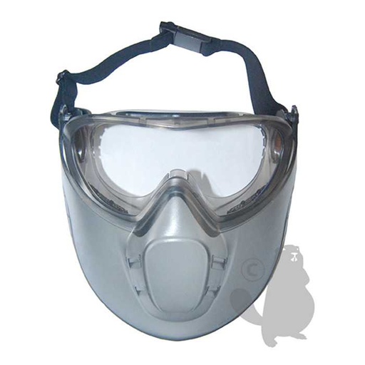 [910-2375] Lunettes et masque de sécurité en polycarbonate et acétate incolore et antibuée EN166 résiste aux, 9102375, 910-2375