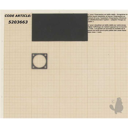 [16B-246] Membrane adaptable pour carburateur type HU. Remplace origine: 16B-246, 5203663, 520-3663