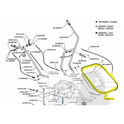 [35.0005.300] Benne pour brouette Eurosystem Carry Moteur Honda, 350005300, SM350005300