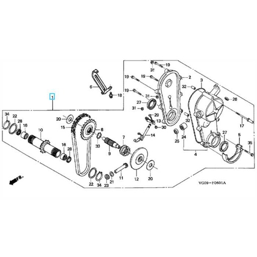 [20001-VG0-A51] Boite a vitesse tondeuse HONDA a rouleau type qx, 20001-VG0-A51