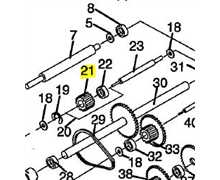 [102115X] Pignon inverseur transmission fraise prt5043 countrary, 102115X