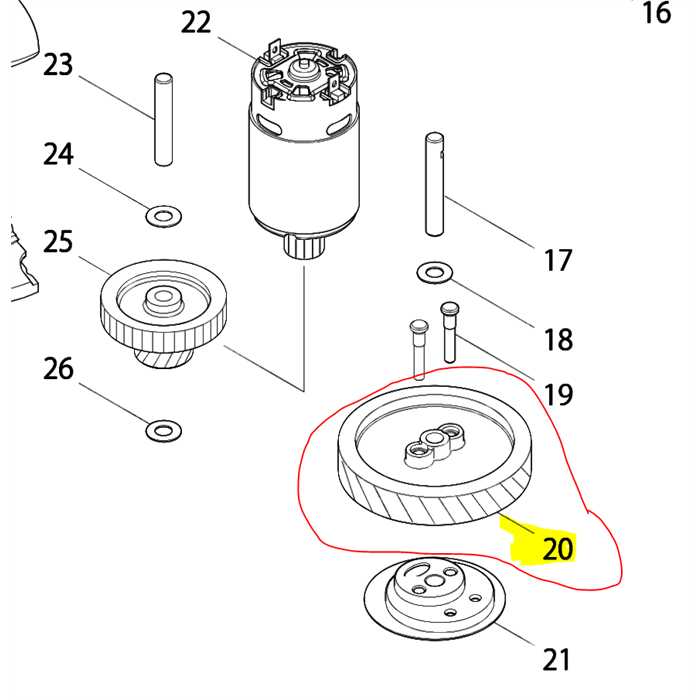 [227728-7] Engrenage entrainement de lame helicoidal Makita dum168