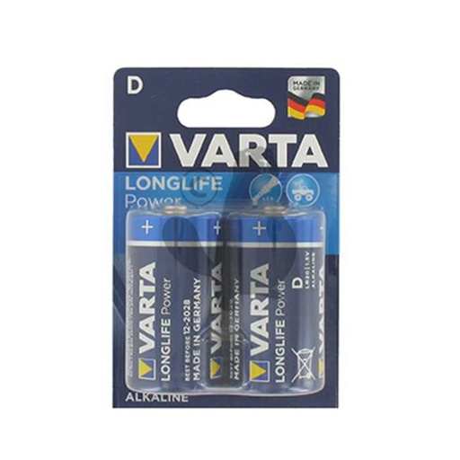[210-9925] Lot de 2 piles alcalines 1 5V VARTA - Type D LR20, 2109925, 210-9925