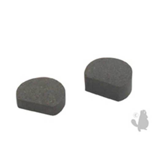 [776938] Lot de 2 plaquettes de frein avec méplat . diam : 28mm Ep: 7 et 14mm. Remplace origine MURRAY: 7769, 6600378, 660-0378,04-490