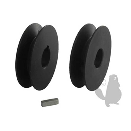 [620-6409] Poulie clavetée en acier. diam : extérieur:63 5mm alésage:19 05mm clavetage:4 76mm., 6206409, 620-6409