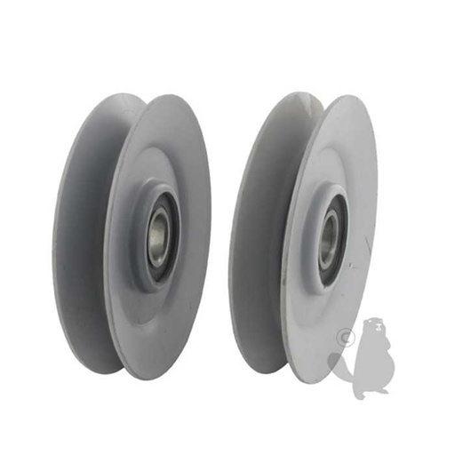 [AM38171] Poulie à gorge en V sur roulement adaptable pour JOHN DEERE et SNAPPER - H: 19 05mm diam : ext: 114, 6206319, AM103542, 620-6319 fgp456849