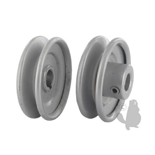 [620-6388] Poulie clavetée à gorge trapézoïdale en acier.diam : ext:76 20mm diam : int:15 88mm., 6206388, 620-6388