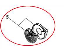 [22160-75410] Ressort de lanceur Shindaiwa 400-488, A504000210, A504-000210, SI2216075410