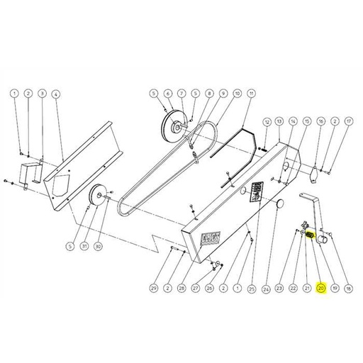 [BV 904 000 020] Ressort de pression levier h32 dia e24 galvanise ELIET Minor/Major 4s BV904000020, BV904000020