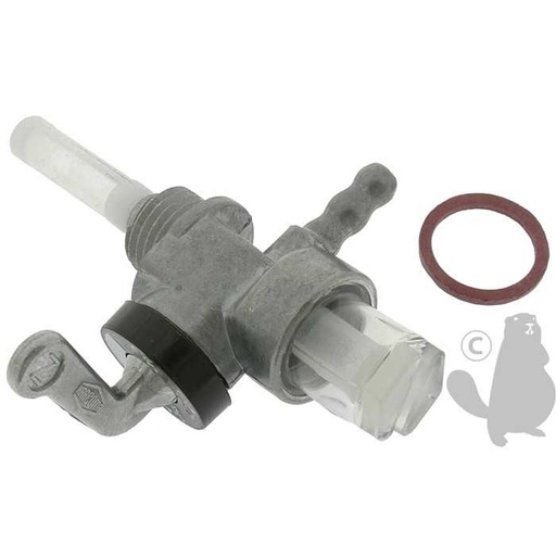[420-5170] Robinet à essence métallique adaptable pour GUTBROD avec double Filtre - Filetage : M14 x 1 5, 4205170, 420-5170