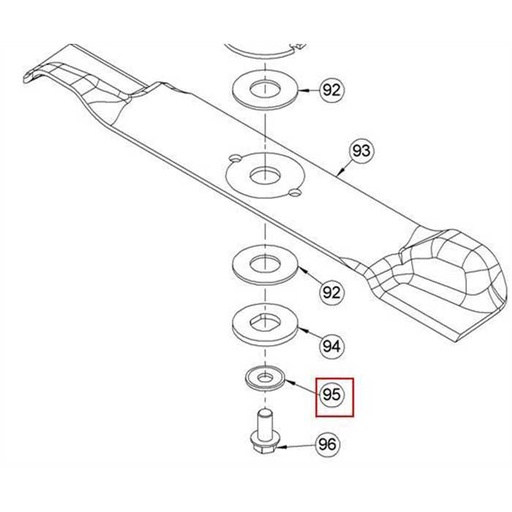 [G00042011] rondelle ressort de lame as-motor tondeuse professionnelle as531, E07016, G00042011