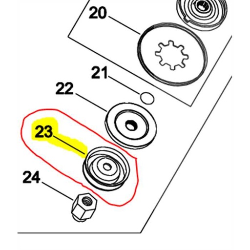 [699229-56830] RONDELLE DE PROTECTION ECROU DE LAME ECHO - SHINDAIWA, 69922956830, 699229-568930  1600535