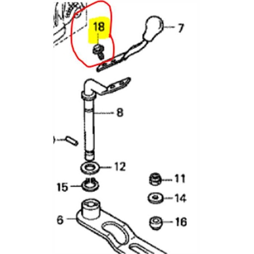 [95701-0600800] Boulon de bride HONDA m6 x 11